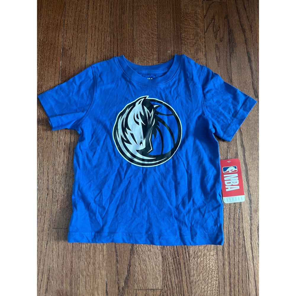 NEW NBA Dallas Mavericks T-Shirt Kids 4T Blue Logo Graphic Tee 9K2T1BCNE